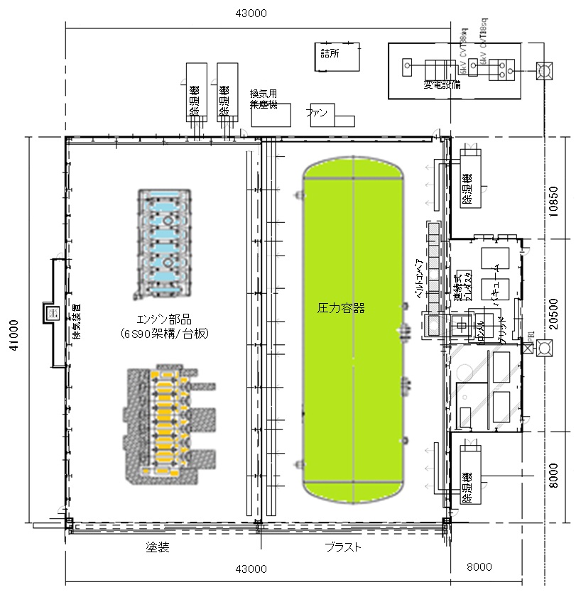 SB・塗装工場配置図